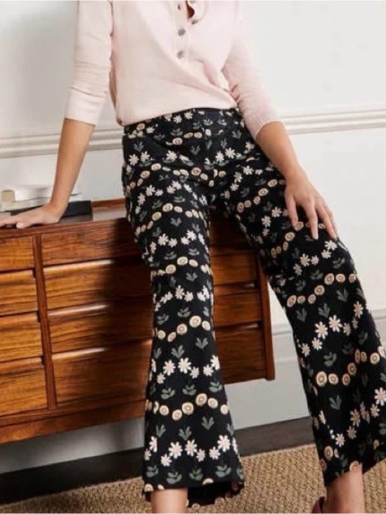 Boden Pants - Boden High Waisted Richmond Pants Size 8R Delicate Daisy